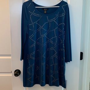 Style&Co Blue Studded Dress Size Large